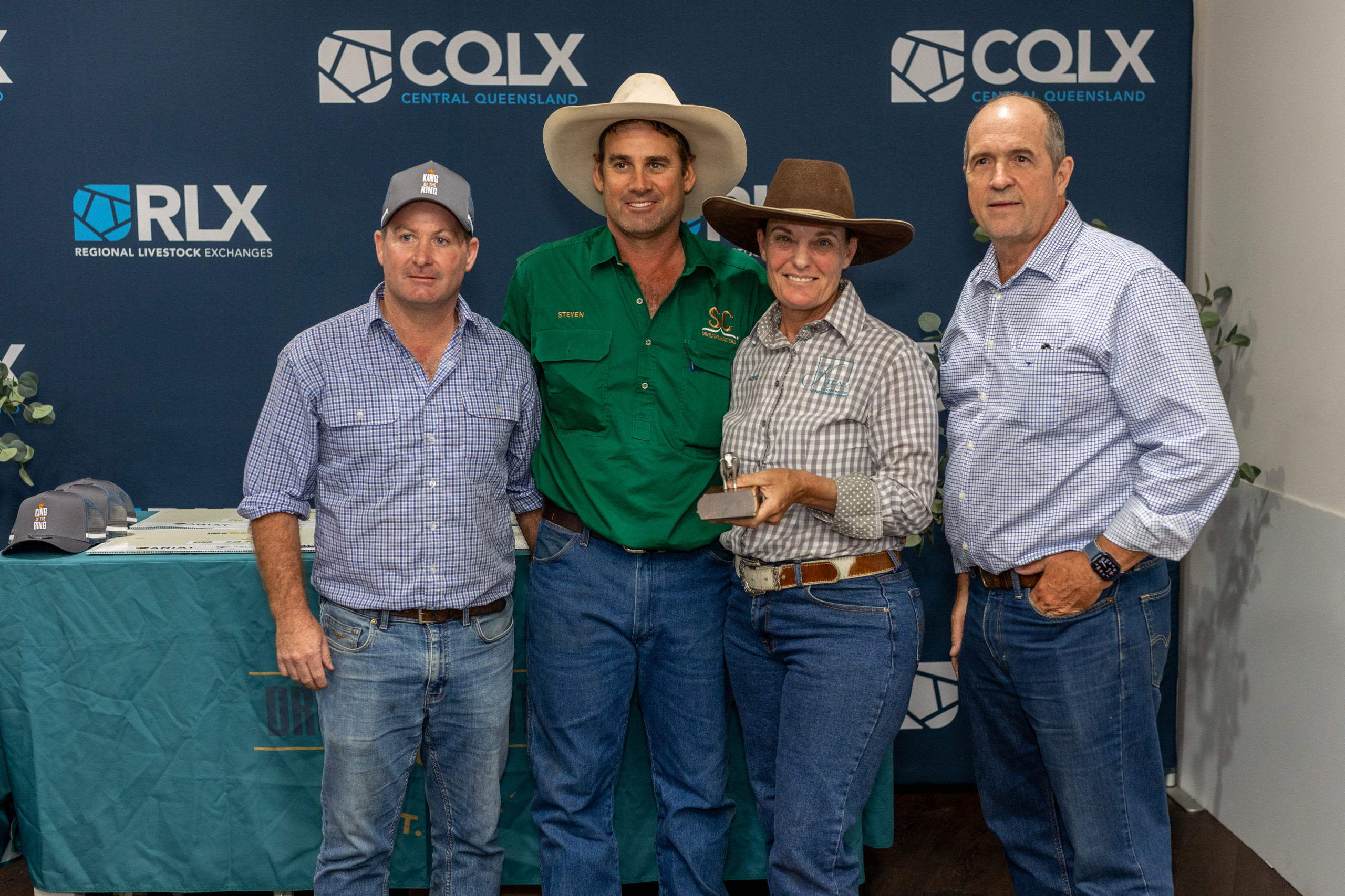 Simon Gleeson (CEO), Steven Farmer (President), Kerri McKenzie (K Team Droughtmasters), Gary Donaldson (Neil Donaldson's Brother)